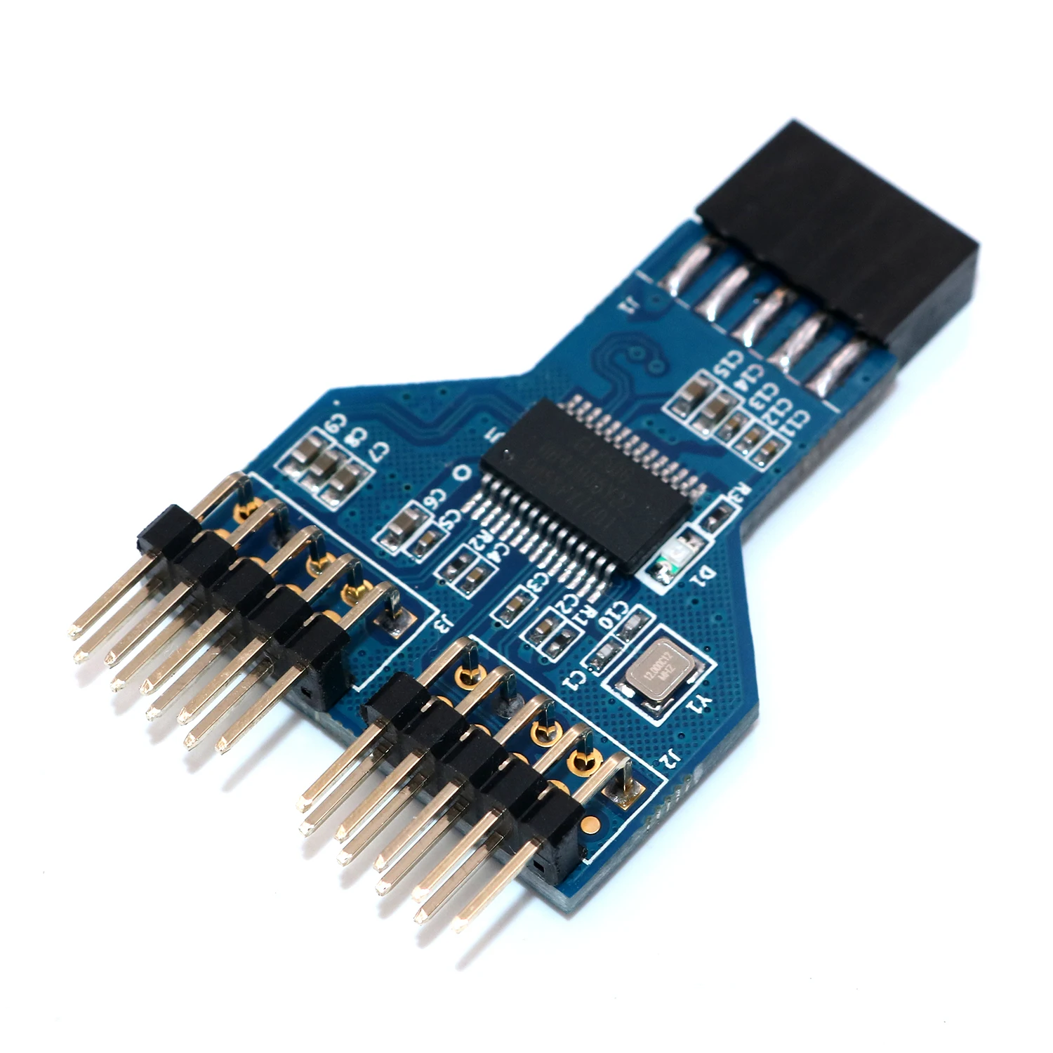 9pin USB Header Female 1 to 2 Male USB 2.0 Connector Desktop 9pin to 9pin Adapter for RGB Splitter NZXT Water Cooling Bluetooth