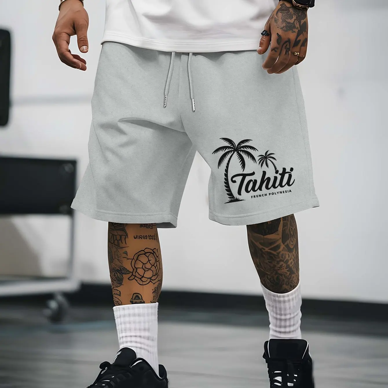 

Summer Men's Casual Tahiti Print Shorts Breathable Skin-friendly Fabric Stylish Versatile Suitable for Sports and Everyday Wear