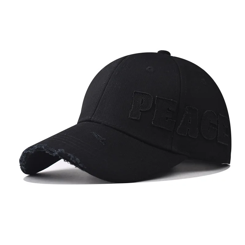 

New Cotton 3D Patch PEACE Embroidered Baseball Cap Cap With Hardened Oxford Lining, Non-Deforming Hat