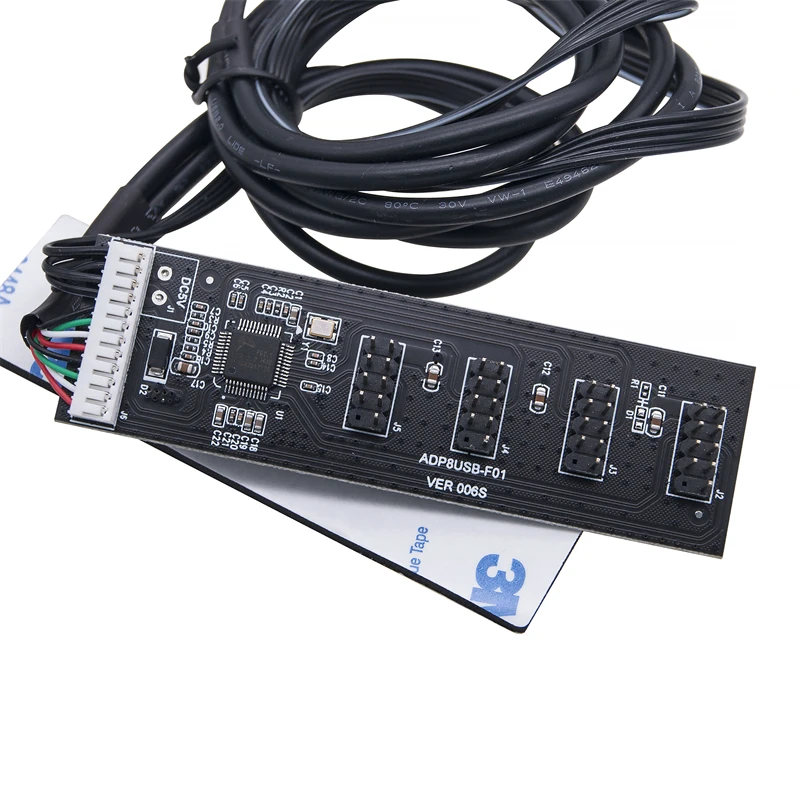 새로운 9핀-4x9핀 분배기-8 포트 USB2.0 허브 라이저 카드 FE2.1 칩 60cm 9핀 연장 케이블 데스크탑용 SATA 전원 공급 장치