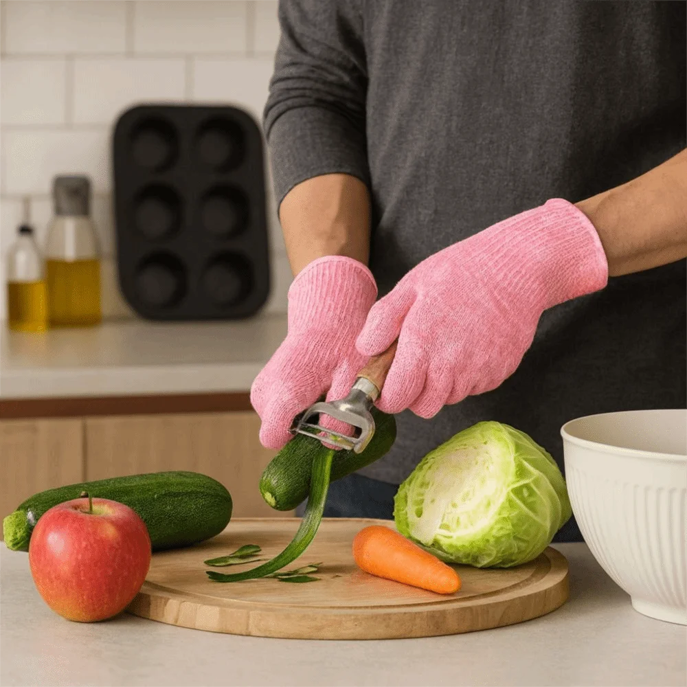 

Durable 5 Level Anti-cut Gloves HPPE Stab Resistant Cut Resistant Gloves Wear-Resistant Professional Protective Gloves Kitchen