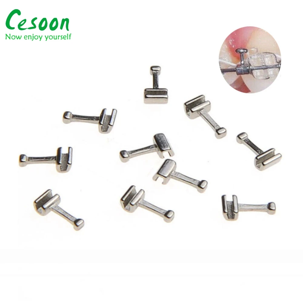 10Pcs/Pack Dental Orthodontic Crimpable Hook Stainless Steel Hooks Long/Short/Stop Type Fixed on ArchWires For Ortho Treatment