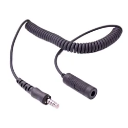 ABS U-92A/U TO U-174/U TAC-SKY Helicopter Military Headphone Extension Line Accessory Tactical Headset Eearpiece Connect Cable