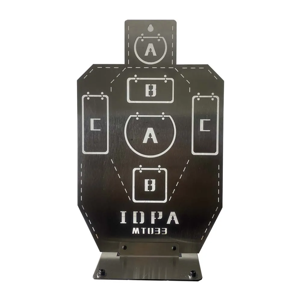 IDPA Brushed Stainless Steel Shooting Targets Torso Pattern Around Half Scale of Official Size for Airsoft Only