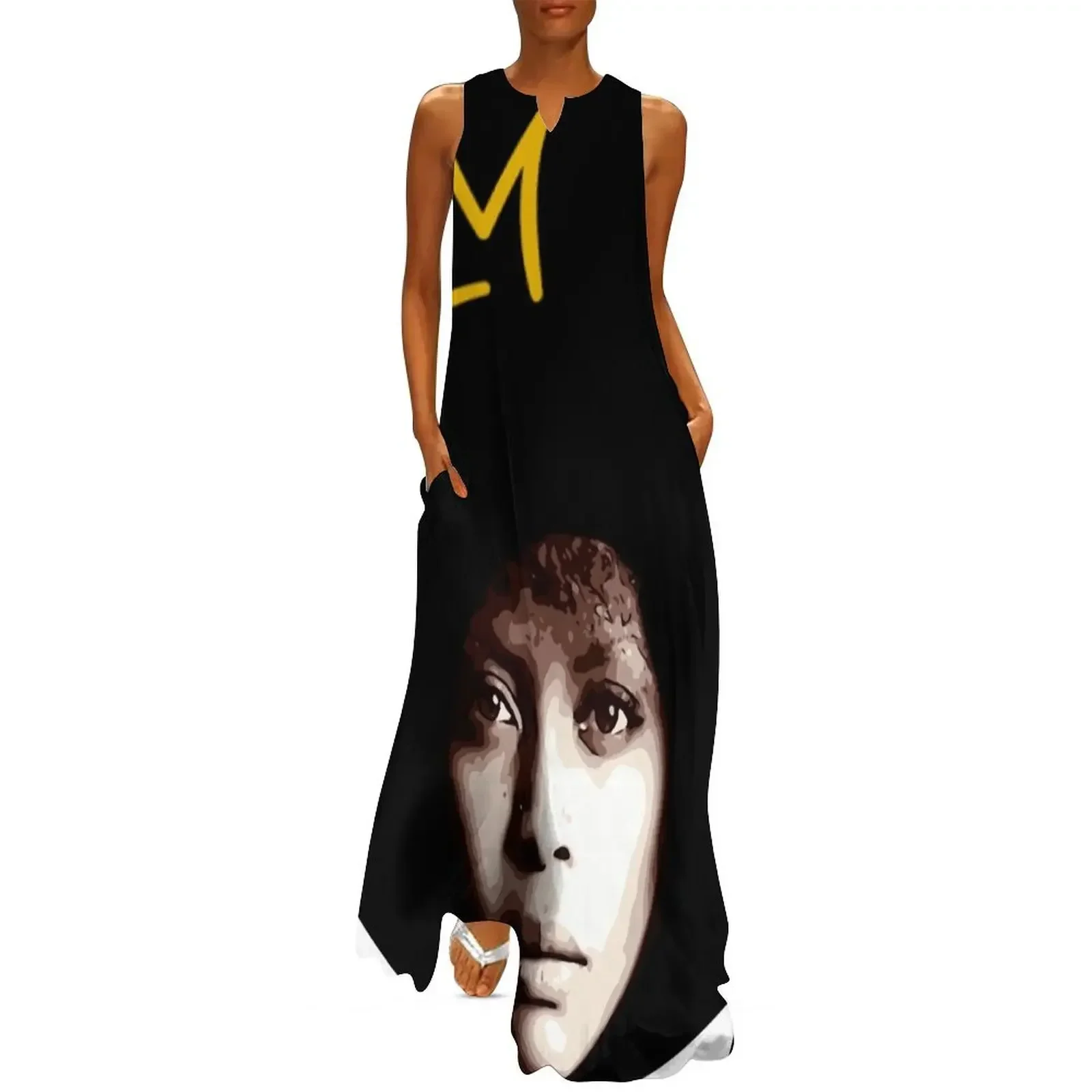 

Erykah Badu illustration Long Dress wedding guest dress 2025 women evening dress Women's clothing