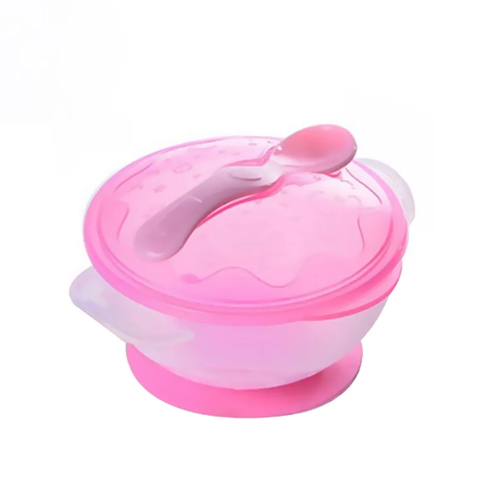 

Anti-Slip Suction Baby Bowls Bright Color Small Size Spill Proof Feeding Set Pp Material For Toddler Kids Bowls With Spoon