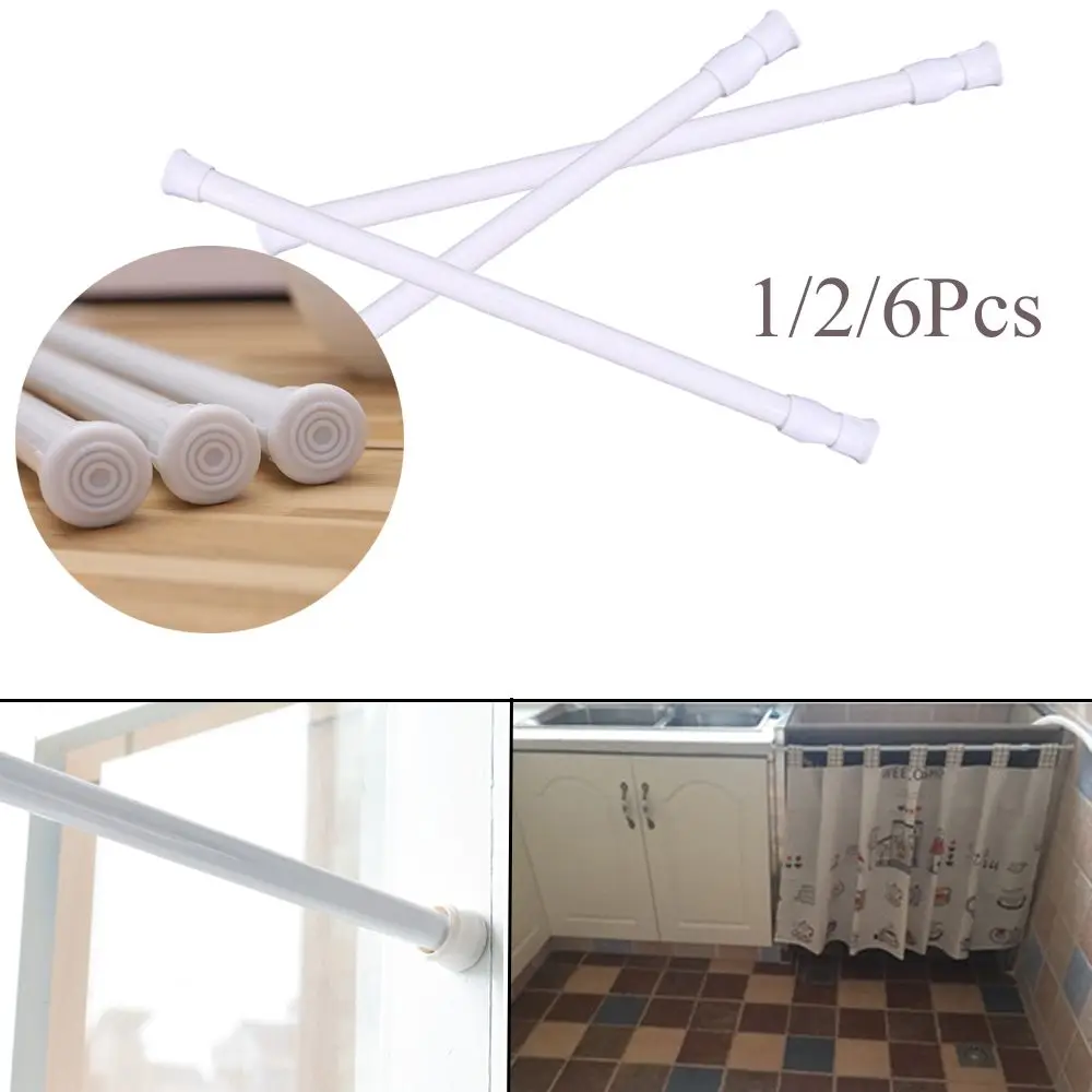 Multi Purpose Spring Loaded Extendable Telescopic Net Voile Tension Curtain Rail Pole Net Rods