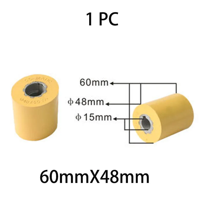 1PC 60mm*48mm Rubber Press Roller Power Feeder Press Wheel Feeder Accessories Woodworking Milling Machine Drive Wheel TF76