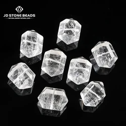1 Pc Natural Stone Rock Quartz Double Pointed Column Beads for Jewelry Making DIY Necklace Bracelet Pendant Accessory