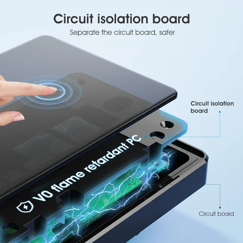 Imagen 2 del producto Tuya WiFi interruptor de luz inteligente inalámbrico RF433 US 110-240V conjunto temporizador 6 Gang aplicación de voz para Tmall Genie, Alexa, Google Home