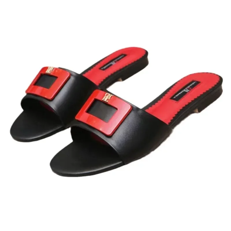 

CH Simple Solid Color Wearable Design Women's Fashion Flats, Multi-functional Daily Versatile, Temperament Style Women's Slipper