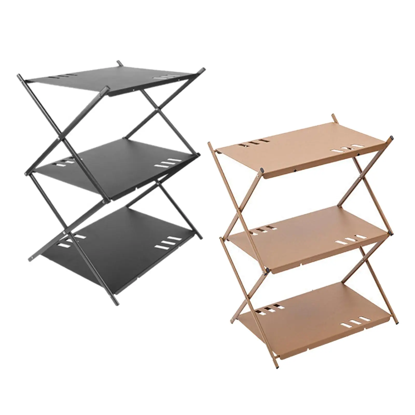 Camping Storage Shelves Rack Shelving Units Storage Table for Outdoor Picnic