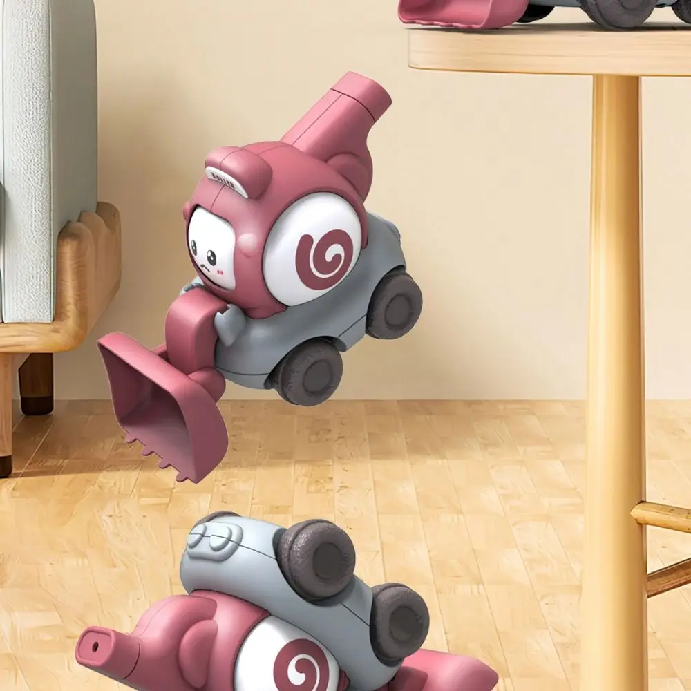 Face Changing Car Whistle Toy Inertia Press Childrens Cartoon Toy Car Collection Cartoon Whistle Engineering Car Toy