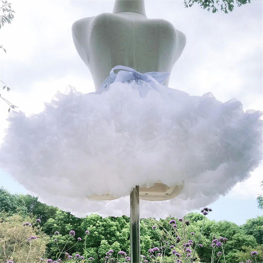 Flower Girls Petticoat Underskirt Cosplay Party Short Dress Jupon Enfant Fille Lolita Ballet Tutu Skirt Enaguas Sottogonna Mini image 6