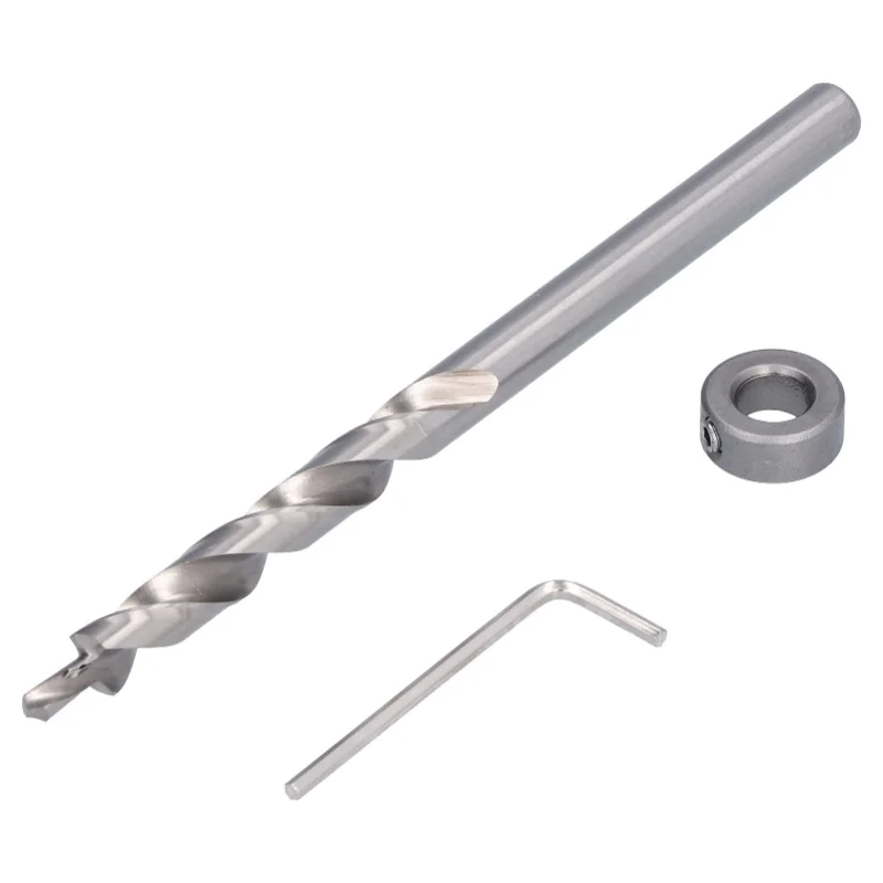 

Spiral Drill Bit High Speed Steel Straight Shank Step Oblique Hole Positioning Bit With Wrench