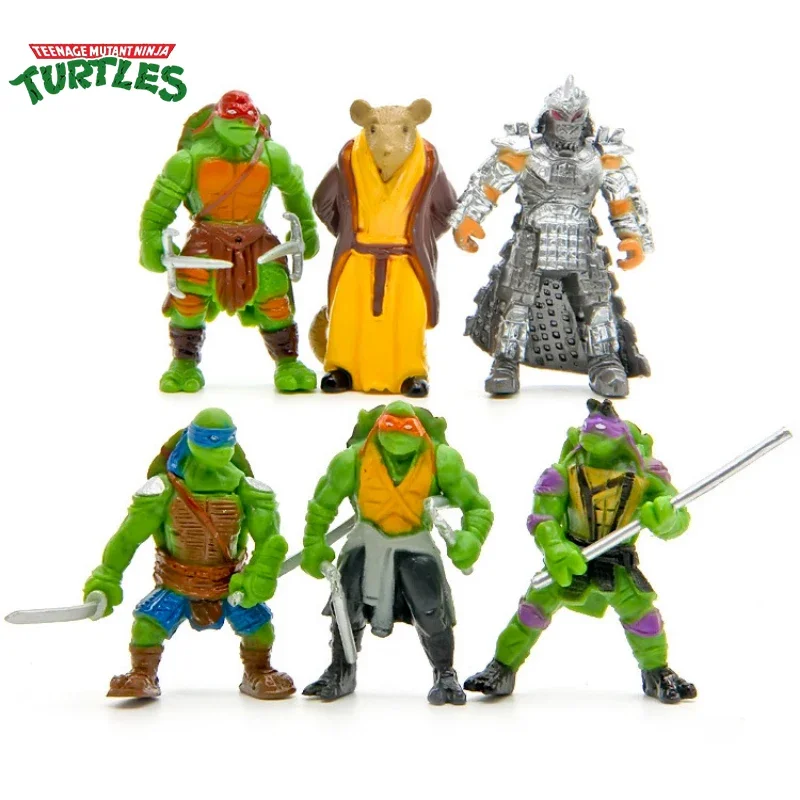 Classic Movie Teenage Anime Mutant Ninja Turtles Raphael Donatello Kit Toys Model Doll Gift Anime Harajuku Kids Gifts Kawaii Toy