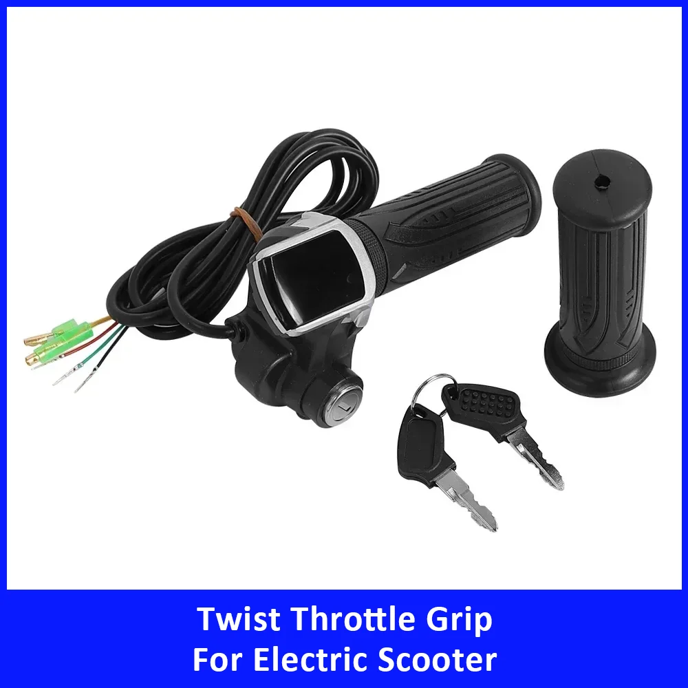 

24/36/48/60V Twist Throttle Grip for Electric Scooter Throttle Grip with LCD Display Handlebar Speed Controller Replacement Part