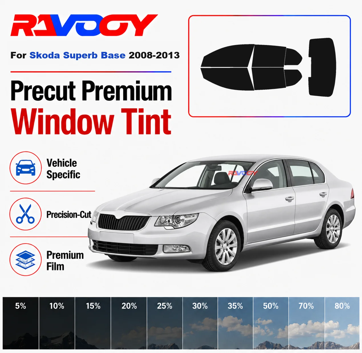 premium-precut-window-tint-kit-front-rear-windows-rear-windshield-for-skoda-superb-base-2008-2013-complete-set-nano-ceramic-film