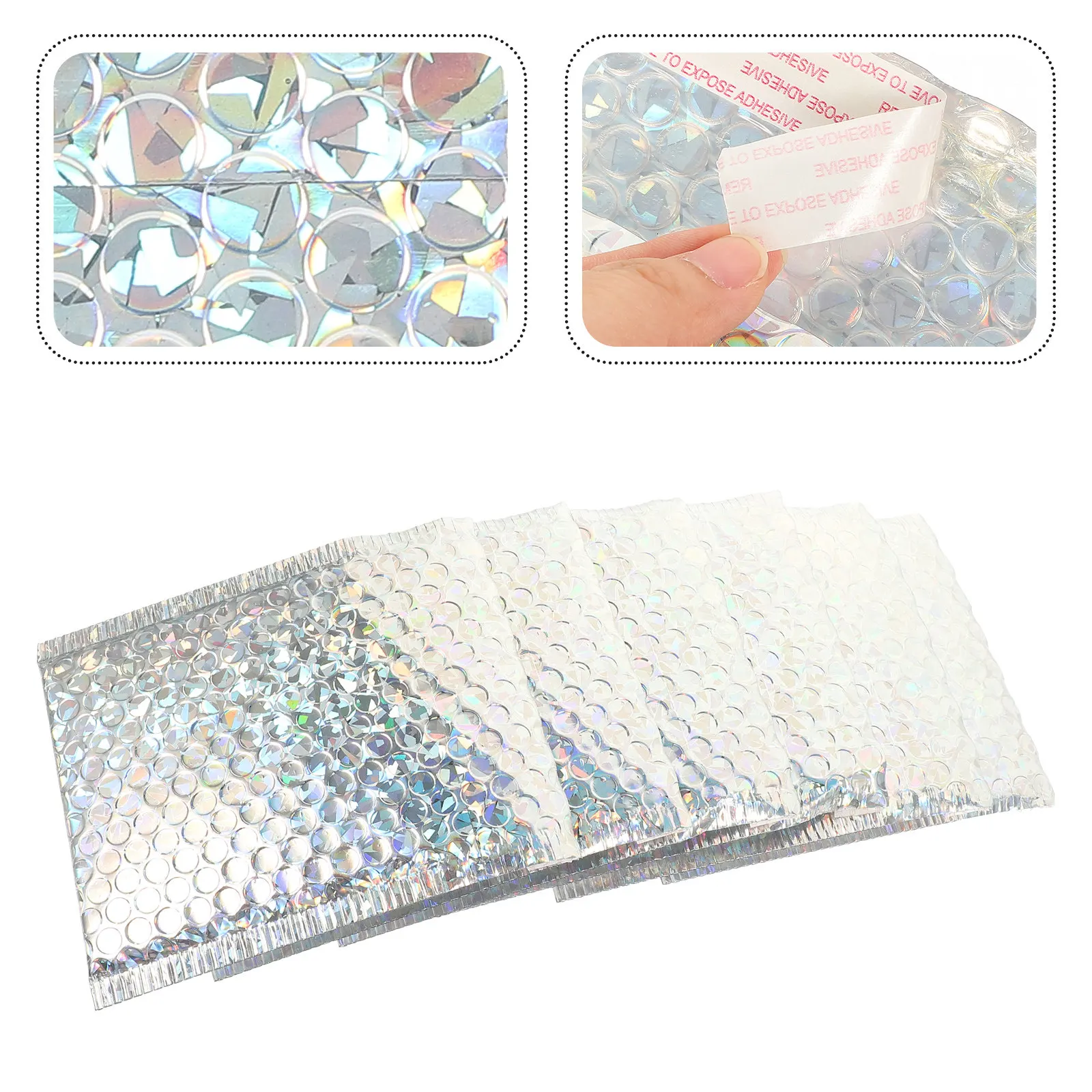 

20Pcs Multi-Function Bubble Bags Reusable Waterproof Mailing Envelopes for Express Shipping Garment Packaging Sealed Closure