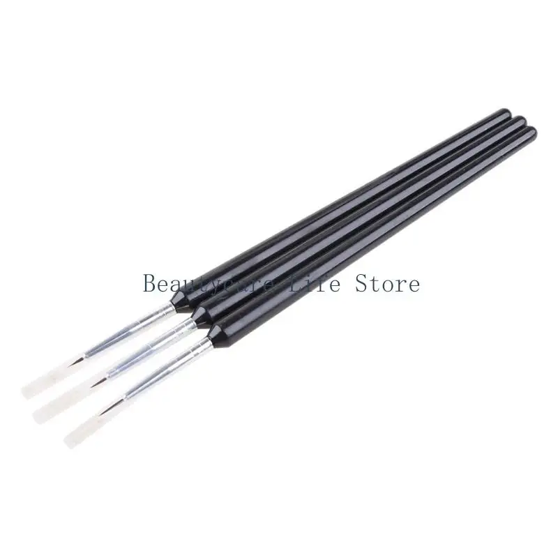 652C 3Pcs Art Pen Dotting Painting Drawing Gel Liner Polish Brush Tool Durable
