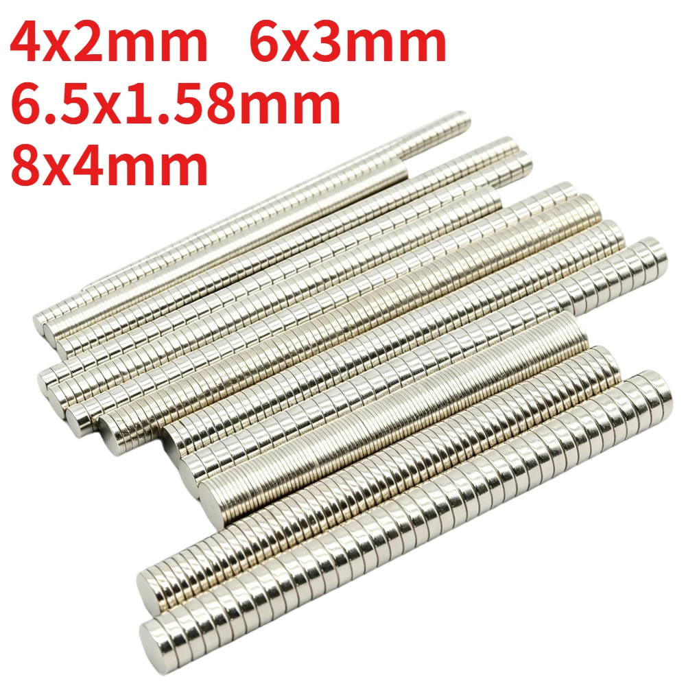 Круглые плоские постоянные магниты 4x2/6x3/6.5x1.58/8x4 мм, многофункциональные магнитные элементы для крепления заметок в офисе и хранения в быту