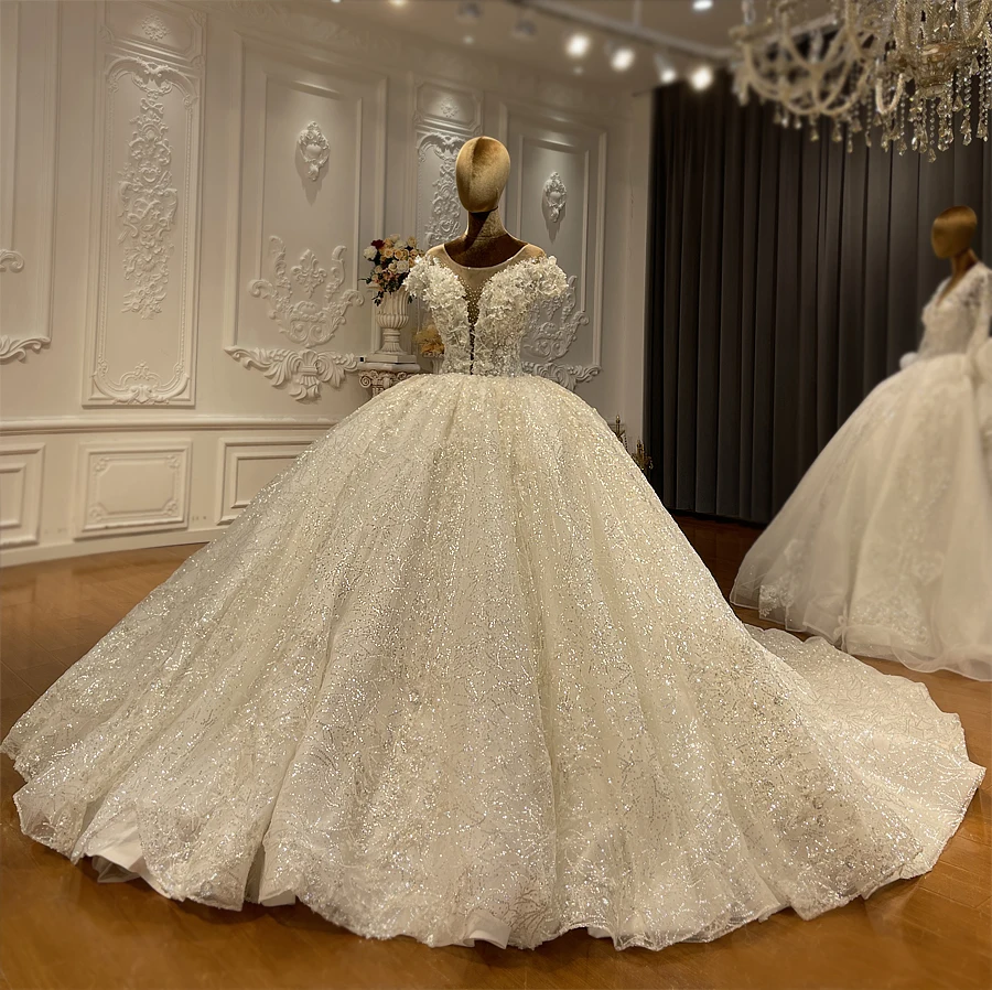 تخصيص NS4929 قبالة الكتف الأشرطة الكرة ثوب الزفاف أماندا Novias