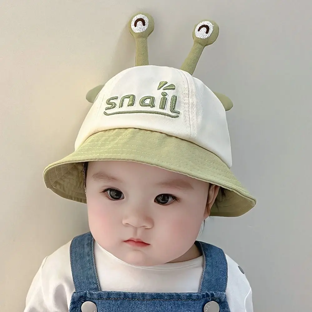 

Fashion new Breathable Cartoon Snail Baby Bucket Hat UV Protection Wide-brim Panama Hat Cute Toddler Sun Hats Spring Summer