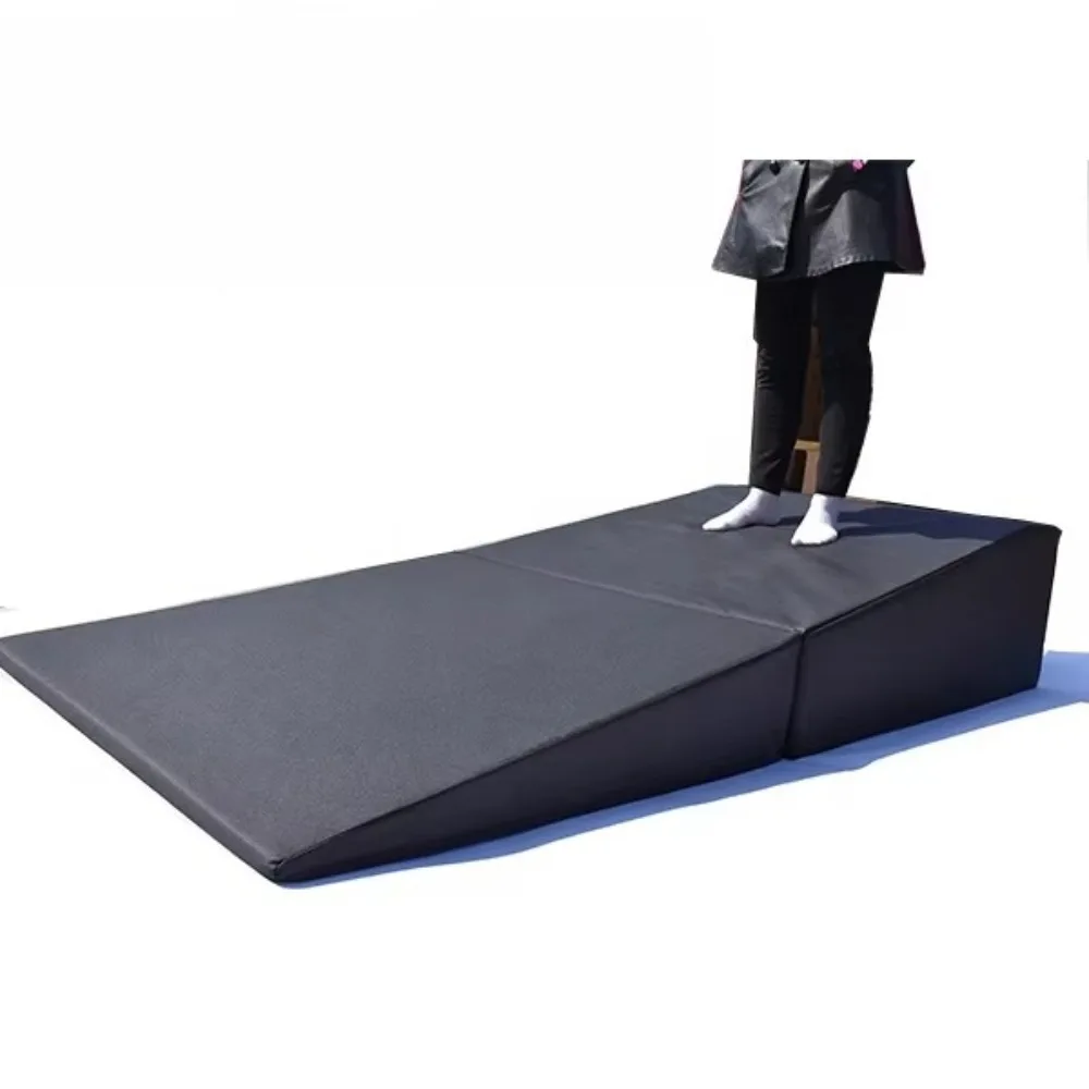 Stair step inclination pad exercise folding wedge ramp pad hand standing walking ramp with stairs folding downhill pad