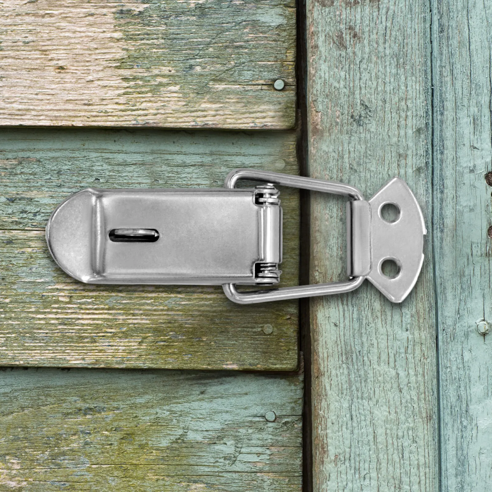 8Sets Spring Toggle Latch Stainless Steel Catch for Wooden Box Cabinets Drawers Trunks Cases Spring Loaded Toggle