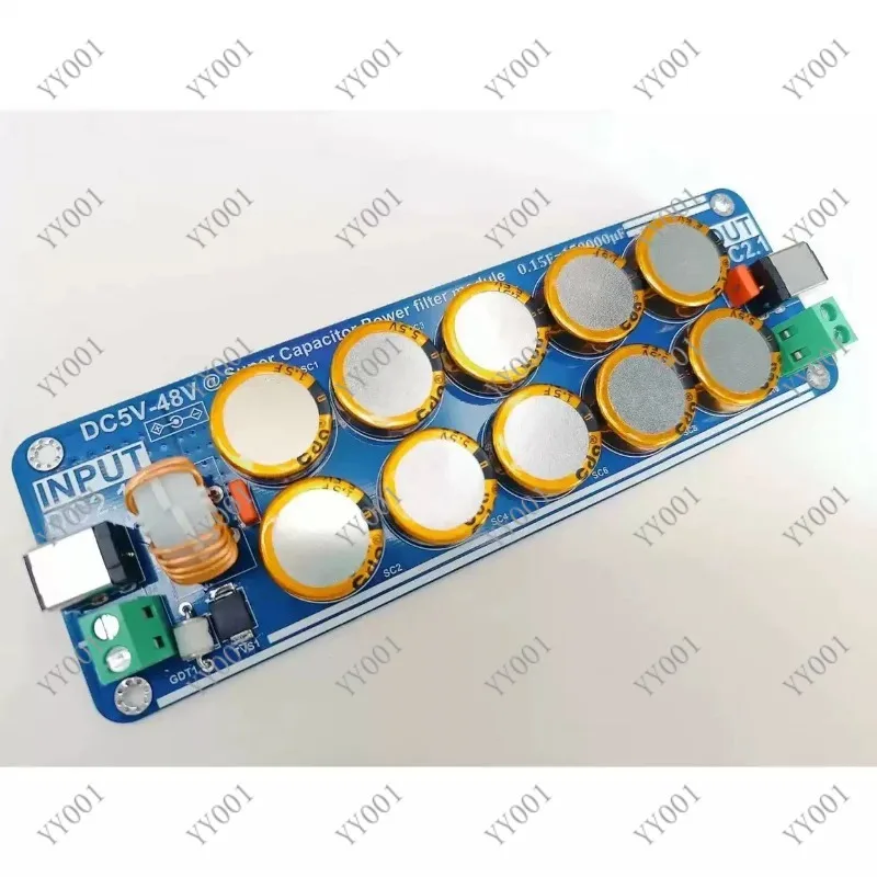 5V-48V 10A Linear Power Supply Filter Board Capacitor Module for Headphone Amplifier & DAC