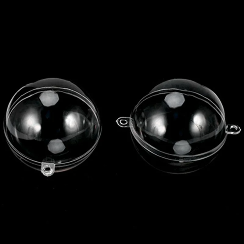 

60 шт. пластиковый полый шар Рождественский полый шар украшение шар Небесное окно прозрачный шар коробка для упаковки конфет-B51B