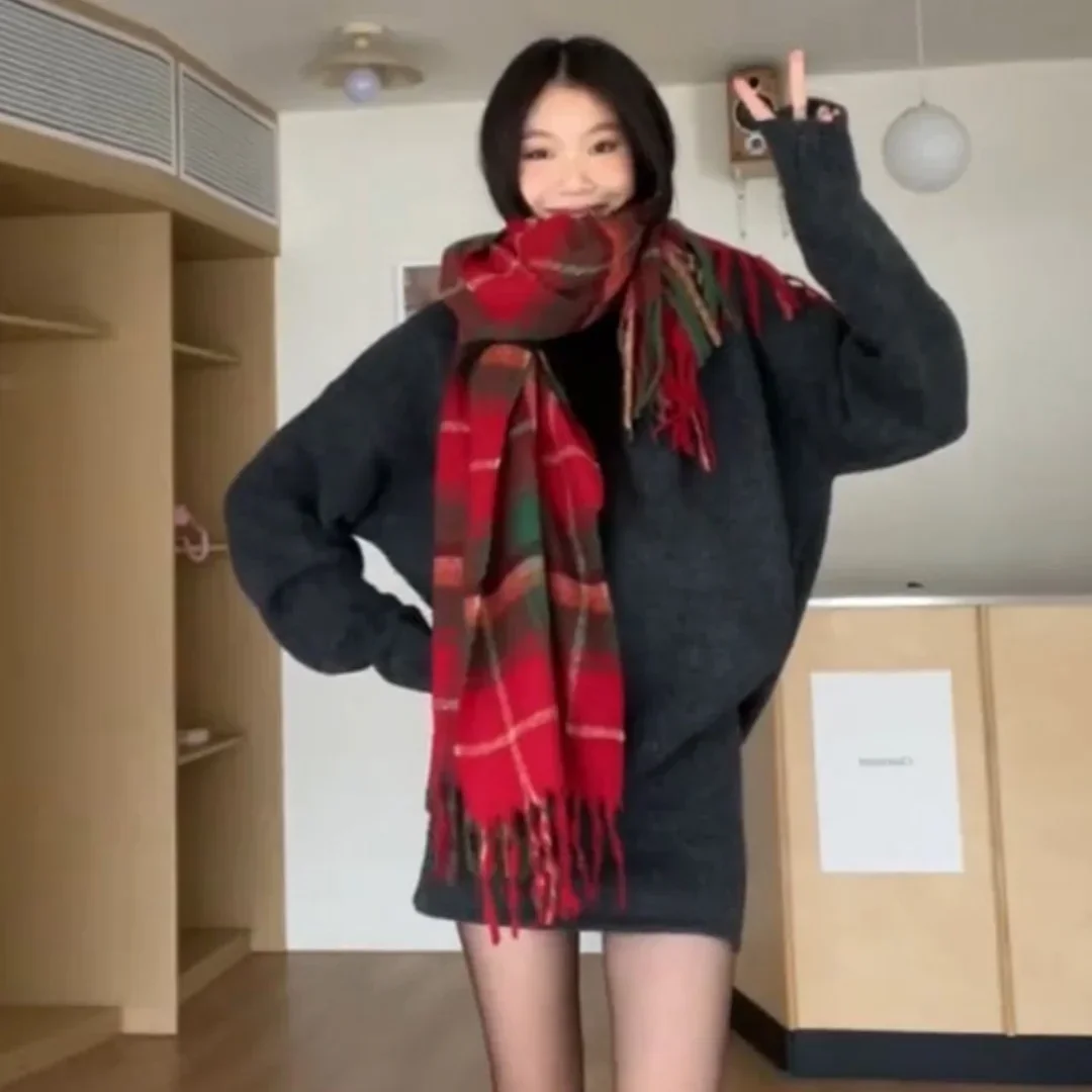Knitted Pullover Sweater Tops+mini Skirt Suit Chic Loose Oversize Sweater High Waist Mini Skirt Two Piece Sets Womens Outifits