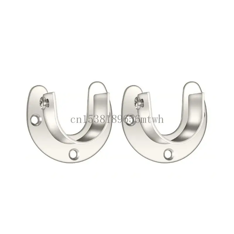 

2pcs Closet Rod Brackets Heavy Duty Wardrobe Supports Closet Poles Sockets Simple Installation for 1 1/4 Inch Poles Holder B03D