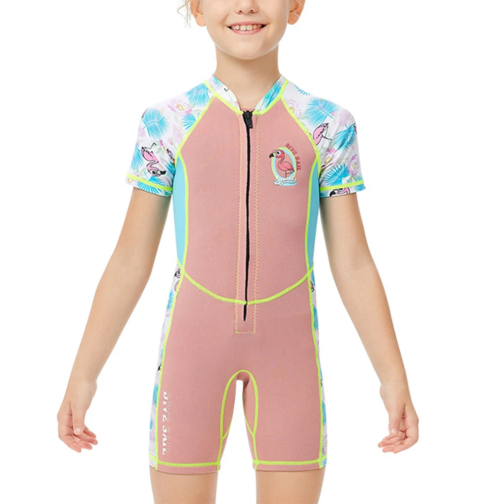 2MM Kids Wetsuit Wetsuits Diving Suit One-piece Full Body Keep Warm Rash Guard UV Protection Front Zipper Surf Suit XXL