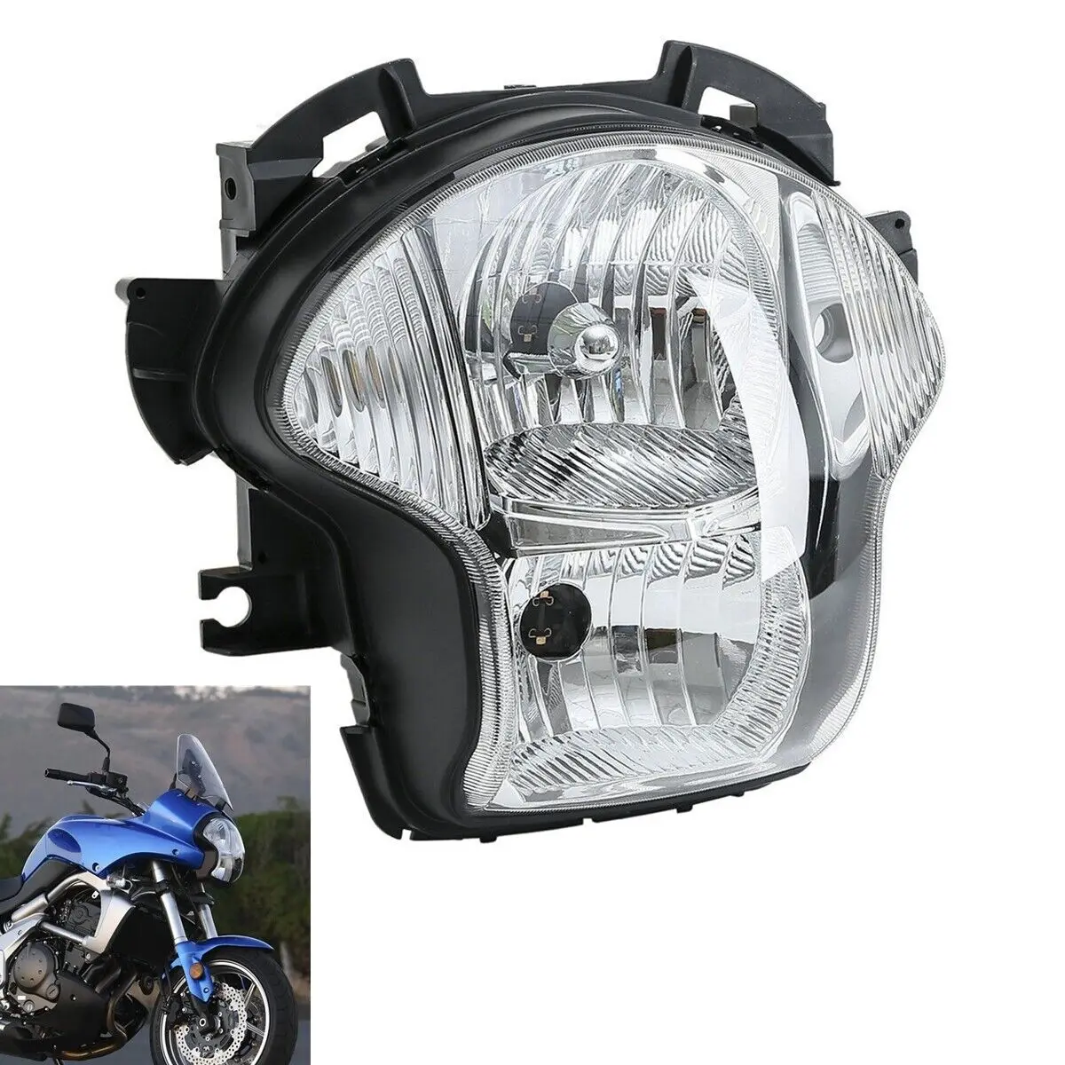 

Motorcycle Front Headlight Headlamp Assembly For Kawasaki VERSYS650 KLE650 2007 2008 2009 Clear