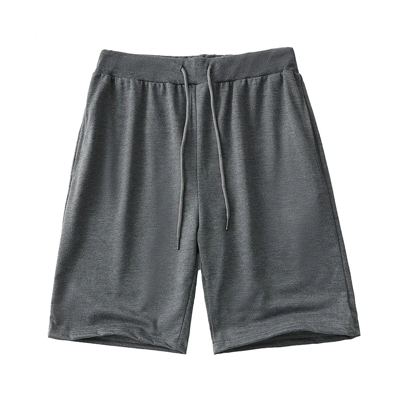 

Summer New Men's Basic Solid Color Home Straight Beach Medium Pants Shorts Casual Sports Pants Light Gray, Dark Gray, Black