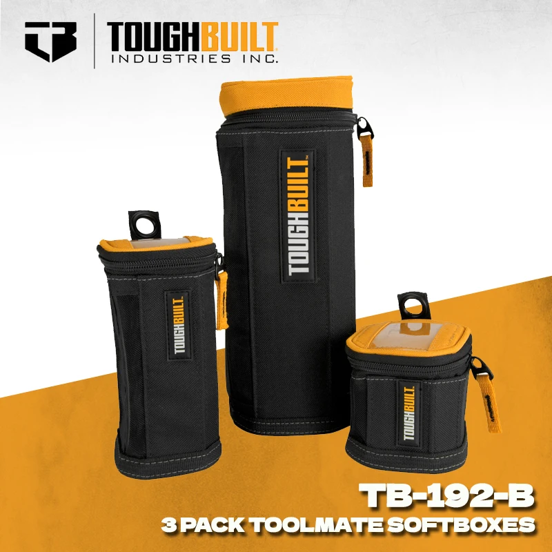 TOUGHBUILT TB-192-B 3 Pack Tower Softboxes Small Parts Organizer for Tools Screw Parts Organizer Toughbuilt Bag Tool Accessories