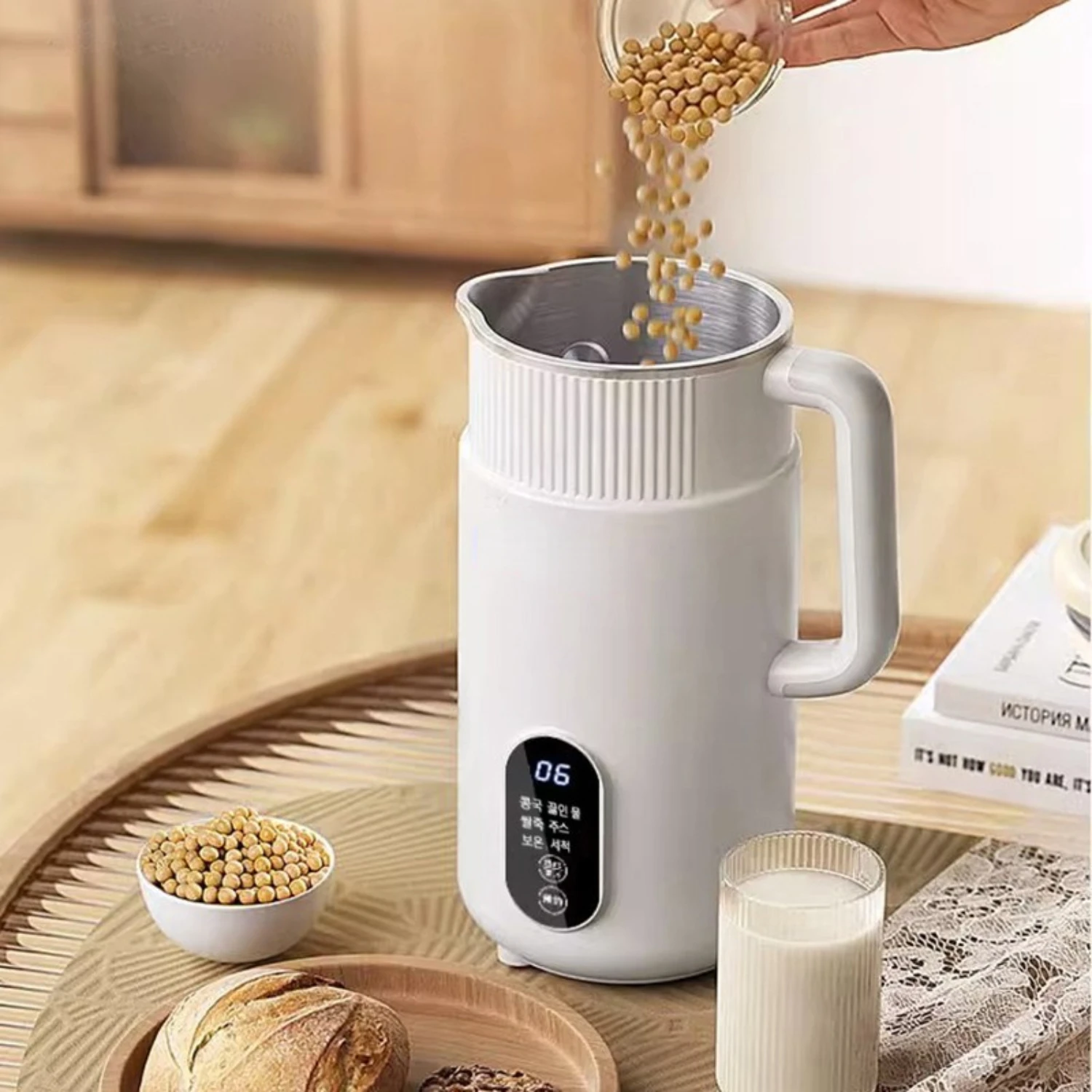 Máquina automática de limpeza e aquecimento de leite de soja com um toque, preservação de calor e baixo ruído doméstico multi-mi