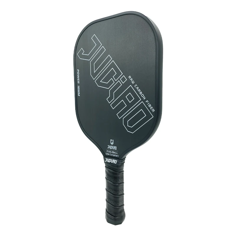 Thermoformed T700 Raw Carbon Fiber Pickleball Paddle Spin Textured Surface With Foam Edge Ergonomic Grip