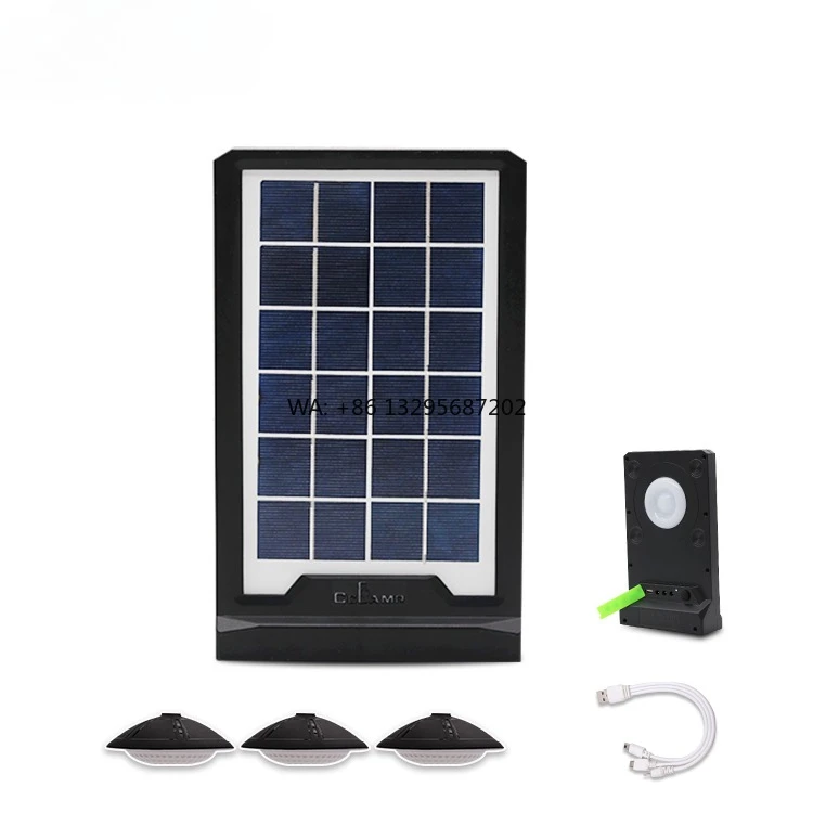 

Portable Solar Power System with USB Port Home LED Light and Garden Rechargeable Lighting Kit Solar Kits Generator