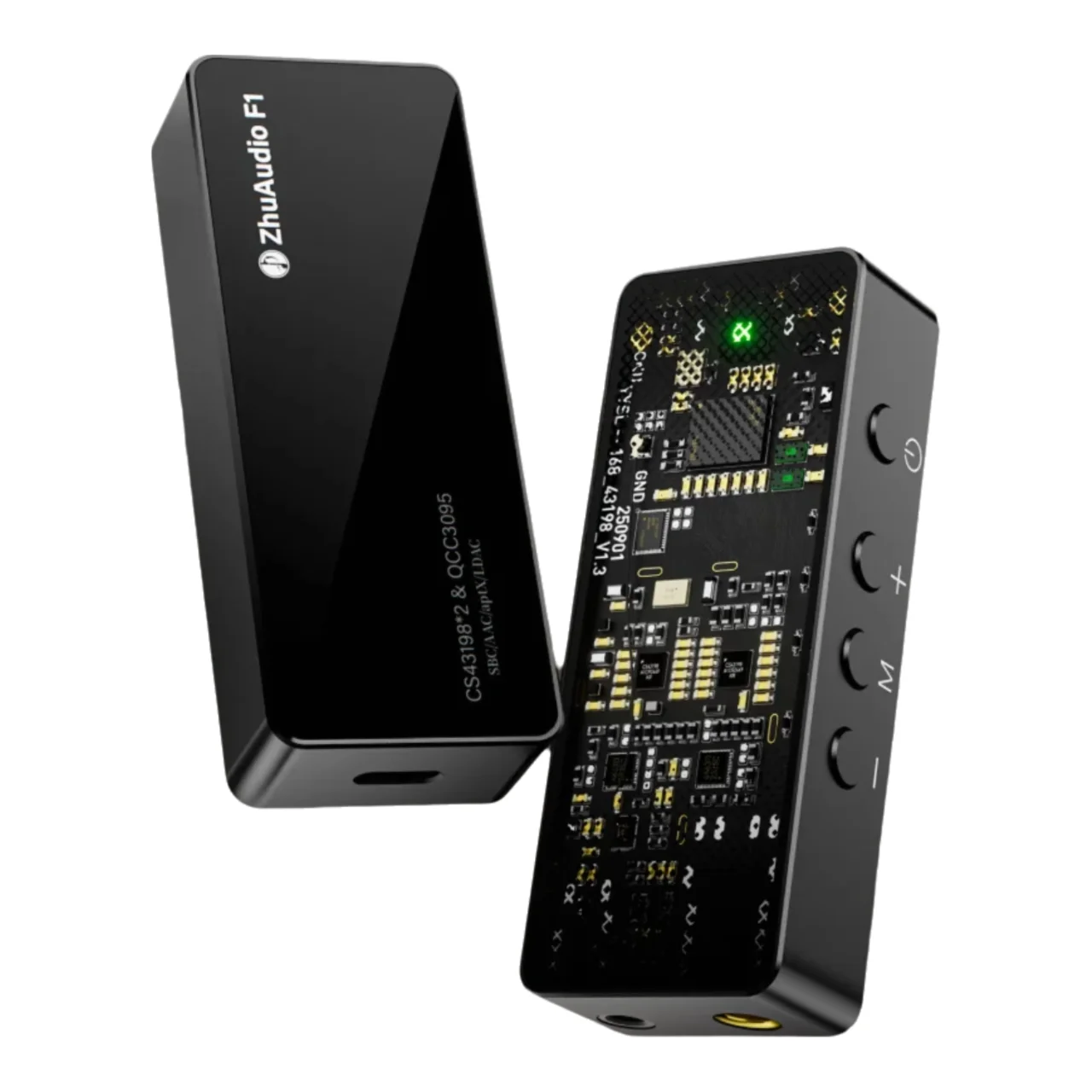 Zhulinniao F1 Портативный HiFi Bluetooth DAC AMP, двойной аудиодекодер DAC, Bluetooth-ресивер LDAC, усилитель для наушников 3.5 мм 4.4 мм
