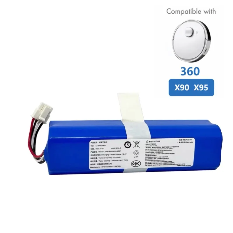 بطارية روبوت 5600 مللي أمبير في الساعة 6500 مللي أمبير في الساعة لـ Eufy RoboVac L10 L70 X8 Hybrid X8T226X X8 Pro SE للمكنسة الكهربائية Qihoo 360 S9 X90 X95 #5