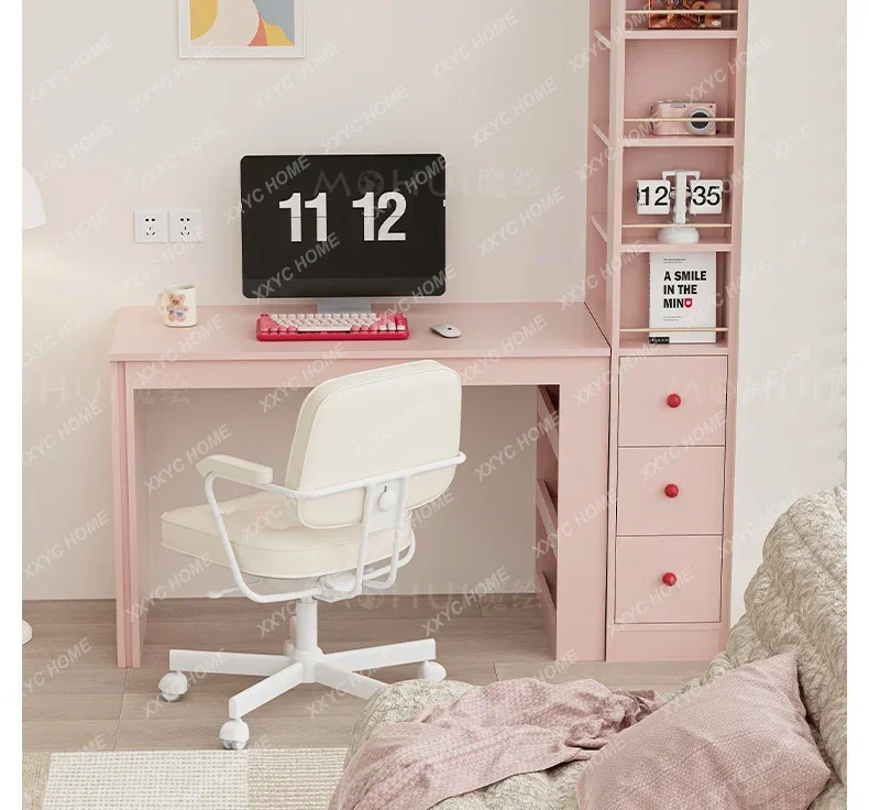 

Книжный шкаф, письменный стол, встроенный очень узкий боковой шкафчик, высокий шкаф для небольшой квартиры, узкий щелевой шкаф от пола до потолка.