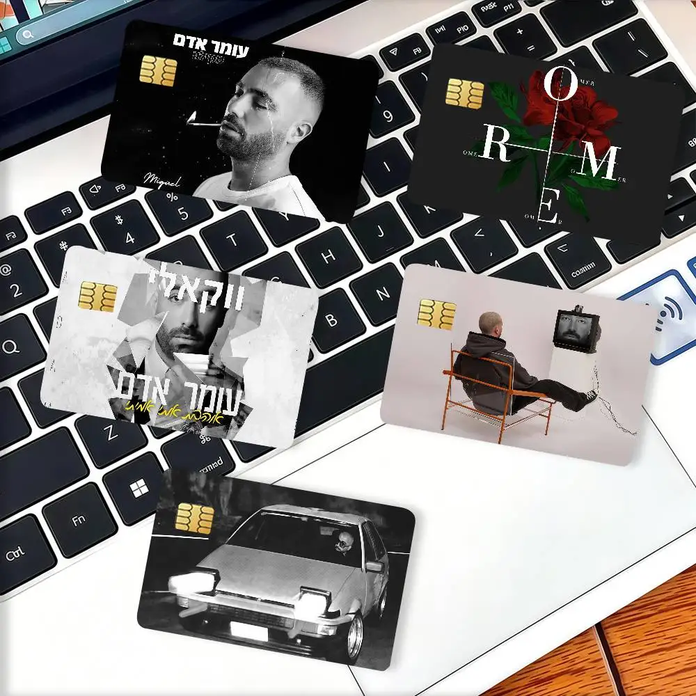 Israeli Singer Omer Adam Credit Card Decorative Card Stickers Suitable For Bank Cards Metro Transit Anti-scratch Gift 4PCS