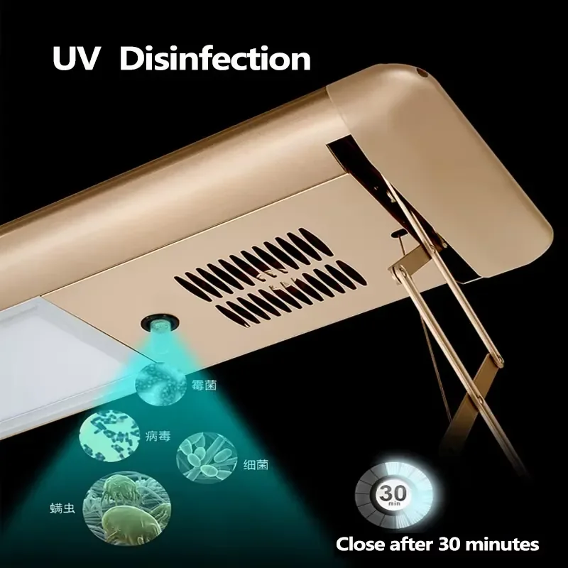 Rose Gold Standing Garment Display Retractable Dry Clothes Rack with Functional Foldable Design