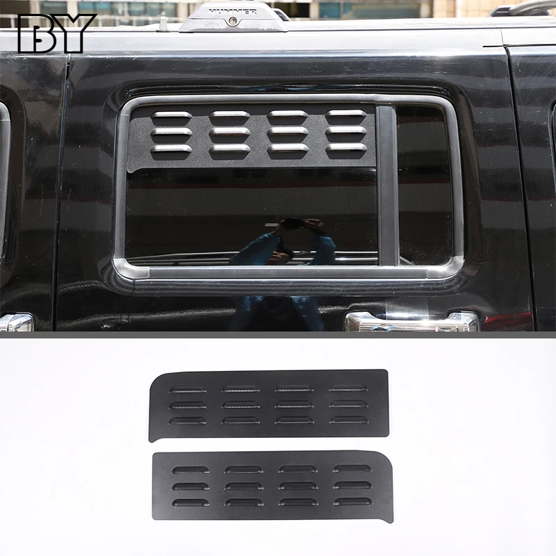 

Car Rear Window Louvre Ventilation Panel Decoration Cover Fit For Hummer H3 2005-2009 Auto Exterior Accessories