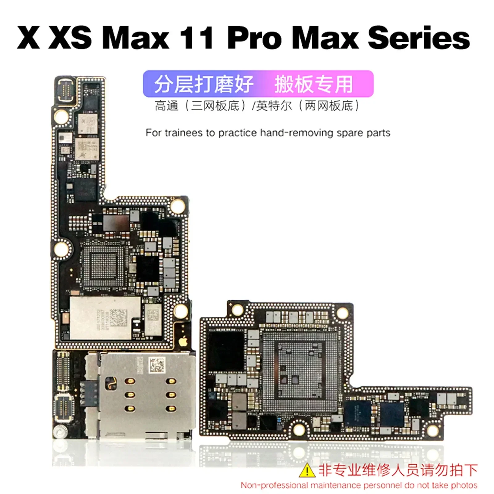 CNC CUT Motherboard For IPhone X Logic Board Xs Max Polishing CPU AP RF Board iPhone11 11Pro Max Switching CPU Baseband Cutting