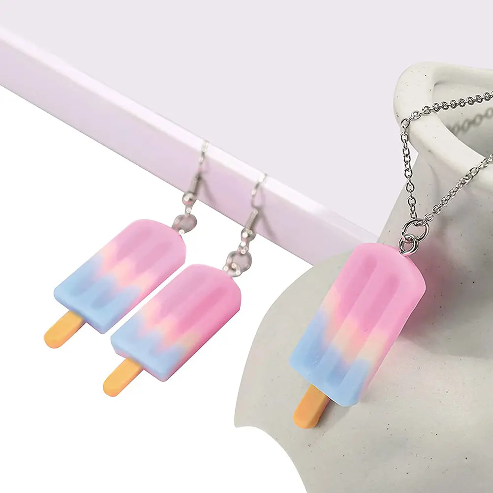 

20 Pcs Ice Cream Popsicle Pendant Ornaments Jewelry Decorative Pendants Cute Charms Making for Earrings Tool