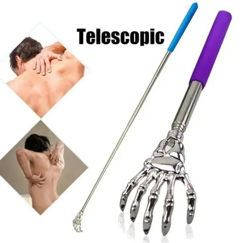 เครื่องนวดหลัง Scratcher ด้านหลัง Telescopic สแตนเลส Claw Massager Back Scraper ขยาย Telescoping Itch Stick Health Care