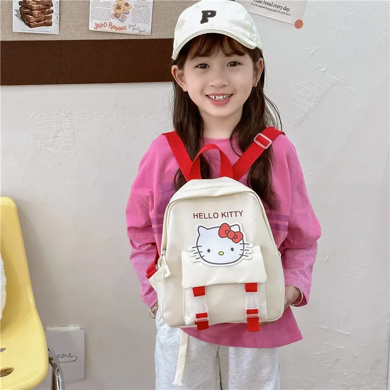 Sanrio tas sekolah siswa baru Cinnamoroll Babycinnamoroll lucu bantalan bahu kartun kasual ransel anak-anak